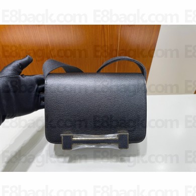 hermes geta bag black in chevre leather 2023(handmade)