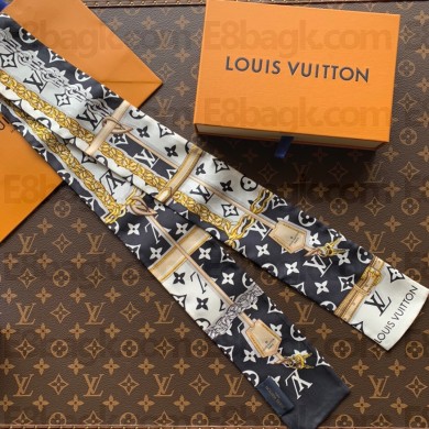 Louis Vuitton Silk Twill Monogram Confidential Bandeau black  M78655