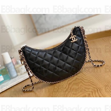 Chanel Small Hobo Bag in Lambskin AS3917 black 2023