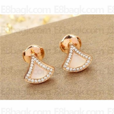 BVLGARI DIVAS’ DREAM DIAMOND EARRINGS PINK GOLD/WHITE