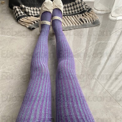 Chanel knitted Pantyhose Tights purple 2023