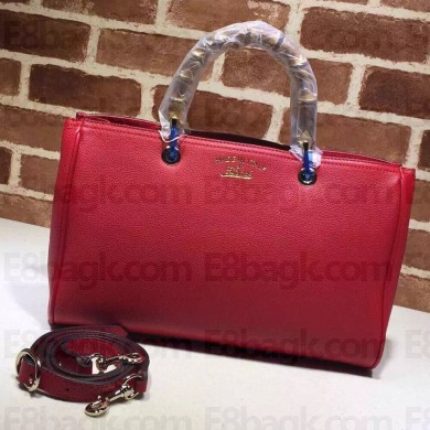 Gucci Bamboo Shopper leather tote 323660 Red