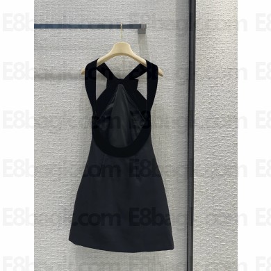 miu miu Grain de poudre mini-dress black 2024