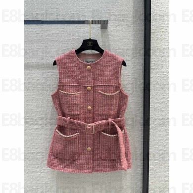 chanel PINK TWEED DRESS SPRING 2024