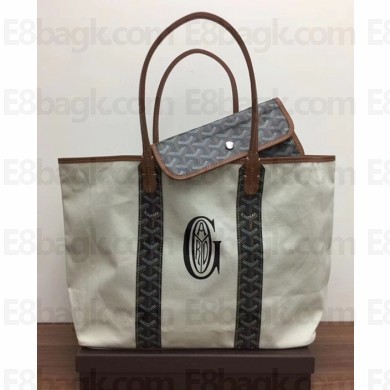 Goyard Logo Print Saint Louis Pertuis Reversible Tote Beach PM/GM Bag Black