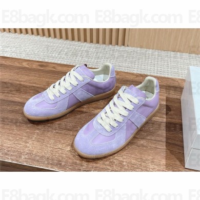 Maison Margiela Replica leather and suede sneakers lavender 2024