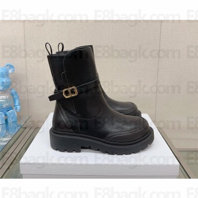 Dior Black Calfskin and Rubber Empreinte Ankle Boot 2023