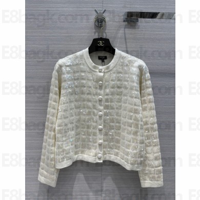 chanel white sequins cardigan 2023