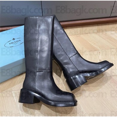 Prada leather boots black 1W746N 2024