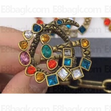 Gucci Double G Multicolor Ring 2019