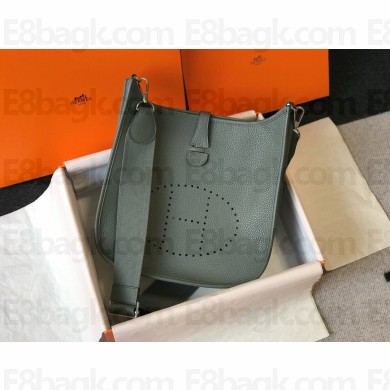 Hermes Evelyne III PM Bag in Togo Leather vert amande