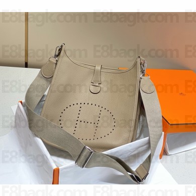 Hermes Evelyne III PM Bag in Togo Leather tourterelle