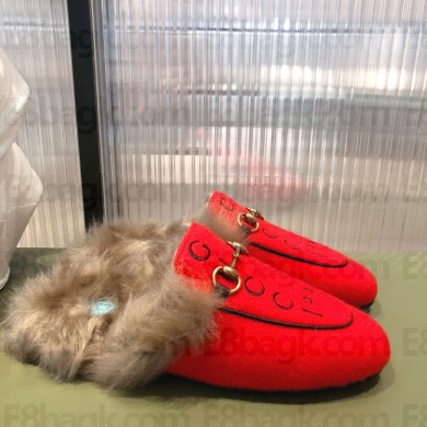 Gucci Women's 100 Princetown slipper 678192 red 2021