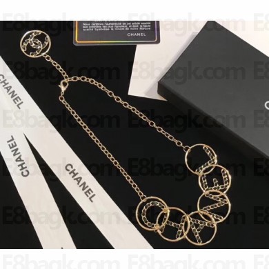 Chanel Necklace AB0556 Gold/Black 2019