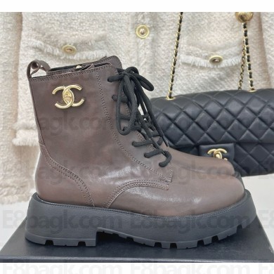 Chanel Calfskin CC Lace-Up Combat Boots-01 1111-2024