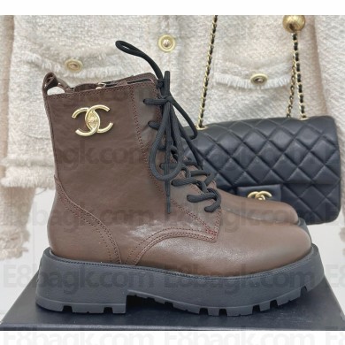 Chanel Calfskin CC Lace-Up Combat Boots-03 1111-2024