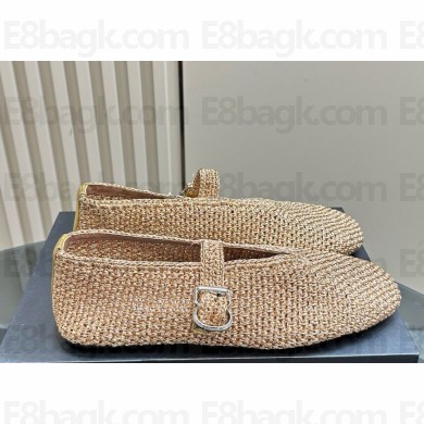 Alaia Woven Ballet Flats Beige 1113-2024