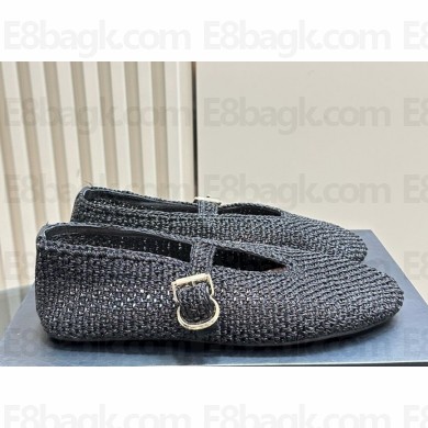 Alaia Woven Ballet Flats Black 1113-2024