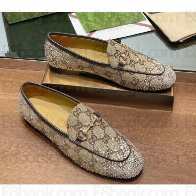 Gucci Women's Gucci Jordaan loafer  Beige and dark brown GG canvas 813000 1111-2024