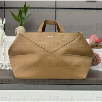 LOEWE PUZZLE FOLD DUFFLE TOTE BROWN 2024