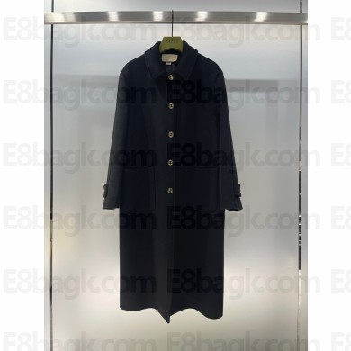 Gucci black Reversible GG wool coat 695094 2024