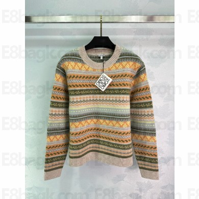 LOEWE Sweater in cashmere Beige/Multicolor 2024