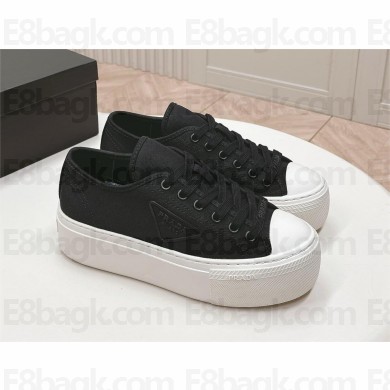 Prada Laced fabric sneakers 1E407N black 2024