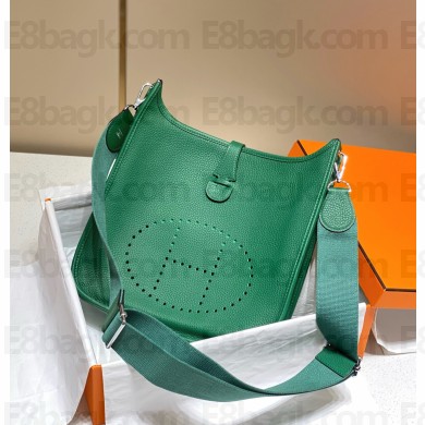 Hermes Evelyne III PM Bag in Togo Leather vert vertigo