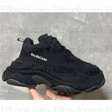 Balenciaga women/men Triple S Denim Sneakers Cotton black 2024