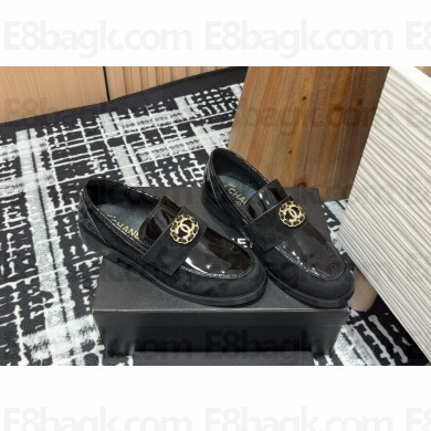 Chanel patent Women's Loafers black For Women 2024