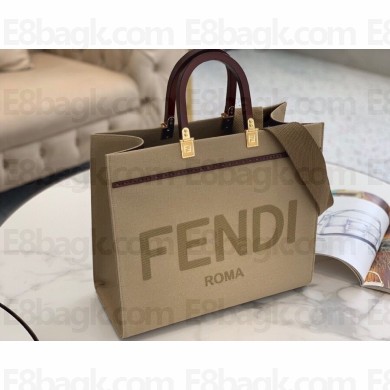 Fendi Sunshine Medium Beige canvas bag 2022