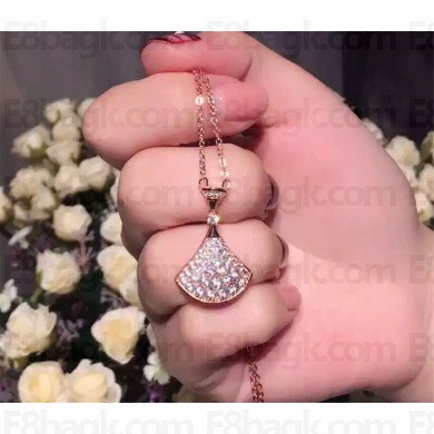 Bulgari Diva Diamond Rose Gold Pendant Necklace