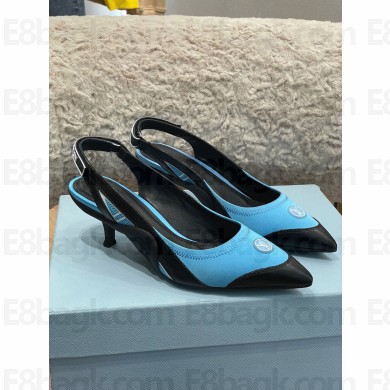 louis vuitton satin and calf leather Archlight Slingback Pumps blue 2022