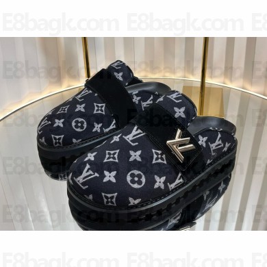 Louis Vuitton women/men Flat mules Monogram black 2024
