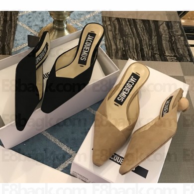 Jacquemus Les Mules Maceio Geometric 4cm Heel 75990 Black Suede 
