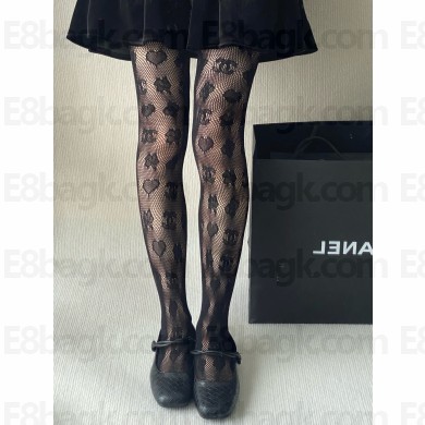 chanel Mixed Fibers BLACK Tights AA9962 2024