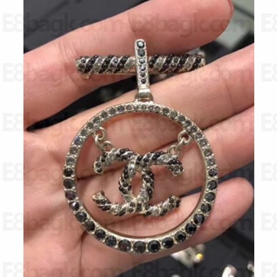 Chanel Brooch A58437 Gold/Gray/Black 2018