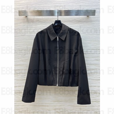 LOEWE Cotton and silk twill blouson BLACK 2025