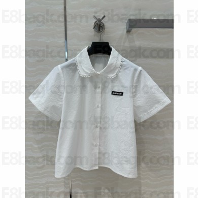 MIU MIU WHITE COTTON SHIRT 2025