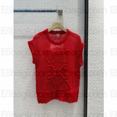 loewe Anagram vest in mohair red 2023