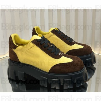 Prada women/men platform 4.5cm lace-up suede leather sneakers 03-2025