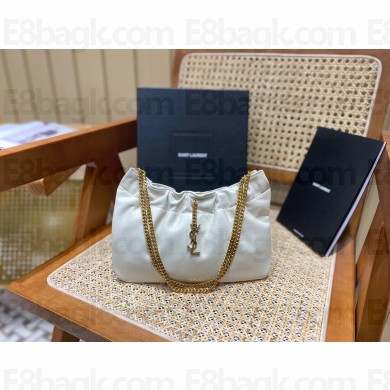 saint laurent mini leather shoulder bag 681632 white 2022 (original quality)