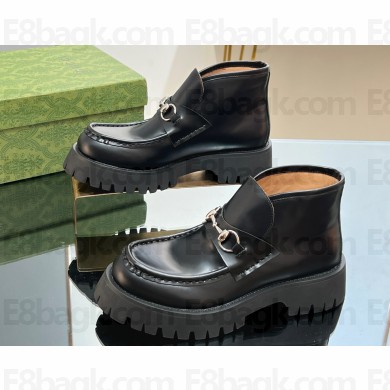 Gucci ankle boot with Horsebit 764204 Leather Black 2023