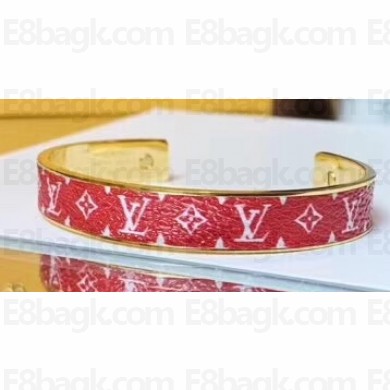 Louis Vuitton Wild LV Bracelet Monogram Canvas Red M67785