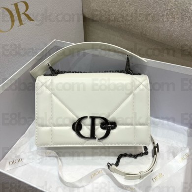 dior Maxicannage Lambskin 30 Montaigne Chain Bag with Handle white 2022