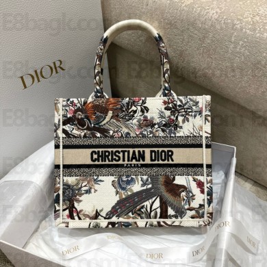 dior Latte Multicolor Dior Jardin d'Hiver Embroidery small book tote 2022