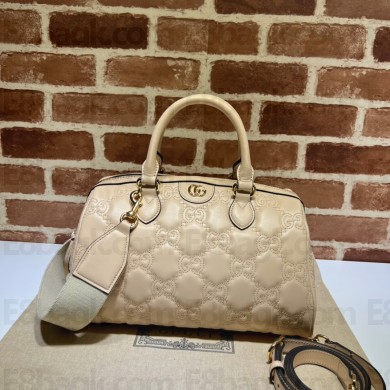 Gucci GG Matelasse Leather Top Handle Bag ‎702242 beige 2022