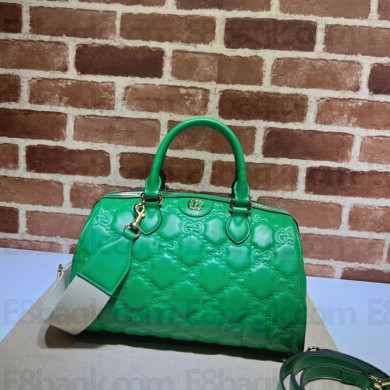 Gucci GG Matelasse Leather Top Handle Bag ‎702242 green 2022
