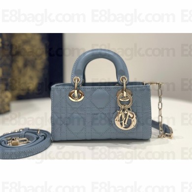 dior Micro Lady D-Joy Bag in cloud blue Cannage Lambskin 2023