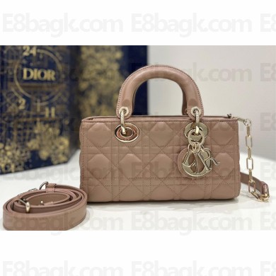 dior small Lady D-Joy Bag in Ethereal Pink Cannage Lambskin 2023